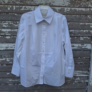 Lafayette 148 New York White Dress Shirt Size 1X NWT